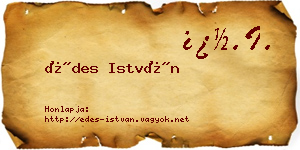 Édes István névjegykártya