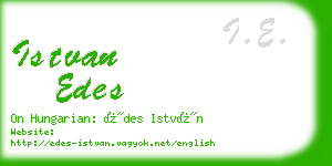 istvan edes business card